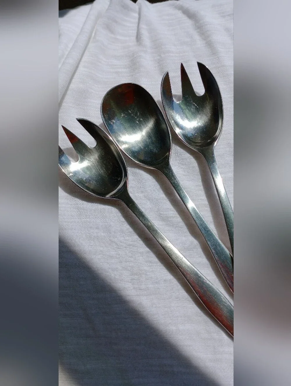 Dansk Variation V Three Piece Salad Set One Spoon Two Sporks Stainless
